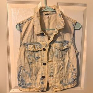 Free People like new Denim Vest size 4
